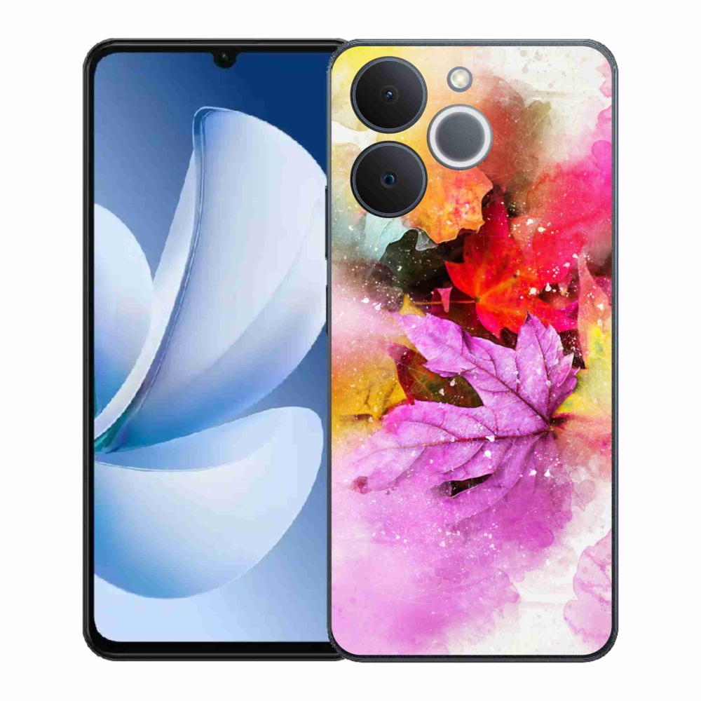 Zselés borító mmCase a Realme Note 70T készülékhez - színes levelek