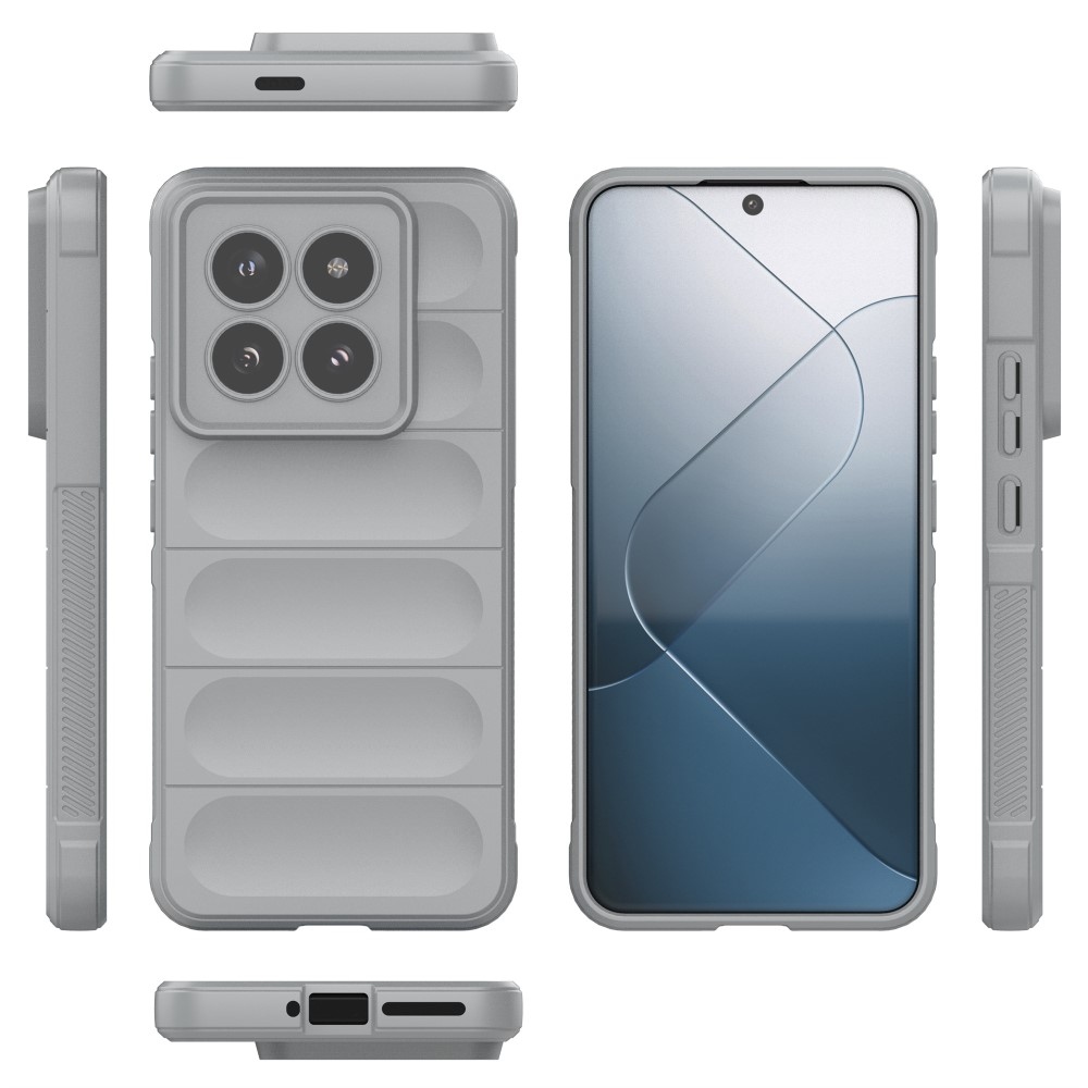 Rugg tartós zselés tok Xiaomi 14 Pro - világosszürke