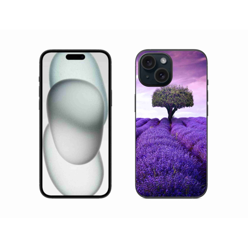Zselés borítás mmCase iPhone 15 készülékhez - levendula rét