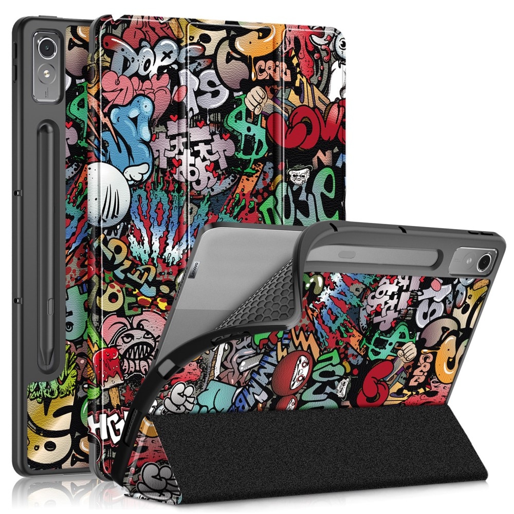 Patte intelligens záró tok Lenovo Tab P12 táblagéphez - graffiti