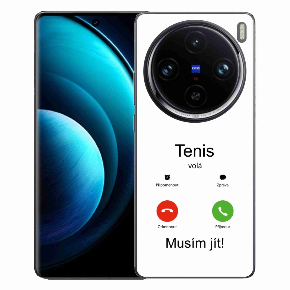 Gél borítás mmCase a Vivo X100 Pro 5G - tenisz hívások fehér háttérrel