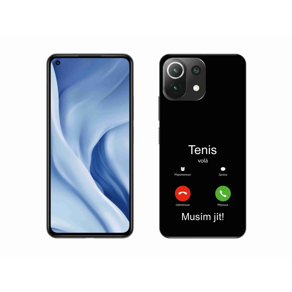 Gél borító mmCase a Xiaomi Mi 11 Lite 4G/5G - teniszhívások fekete háttérrel