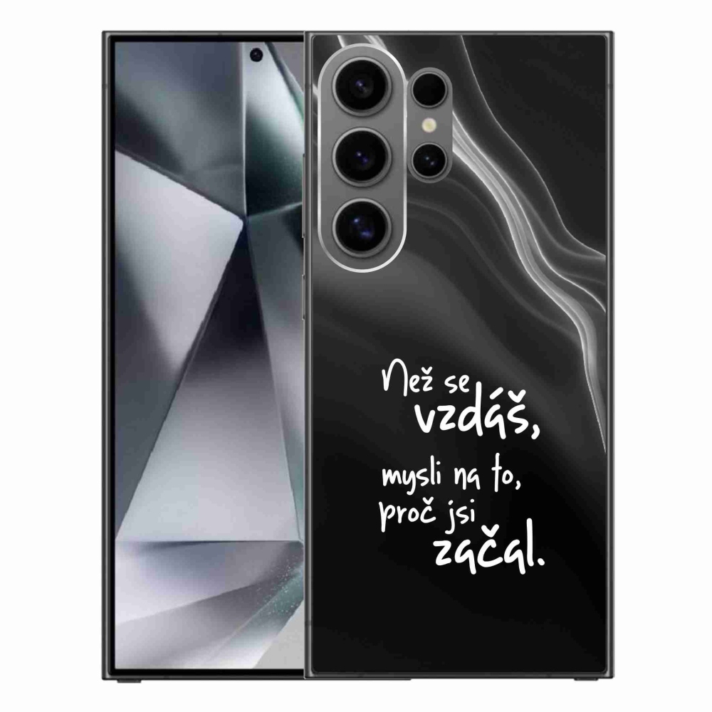 Gél borító mmCase Samsung Galaxy S24 Ultra - idézet 2 fekete háttér