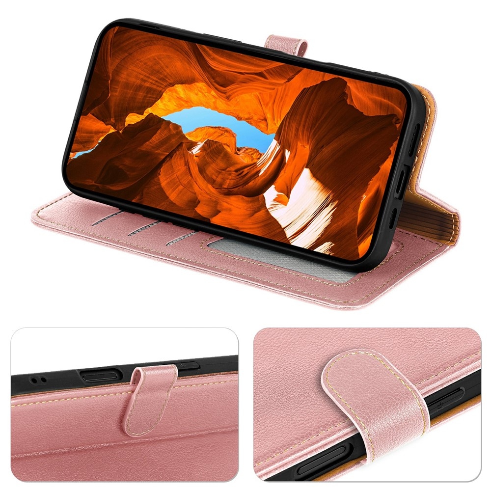 Csatos könyv tok Xiaomi Redmi 15 5G - rózsaarany