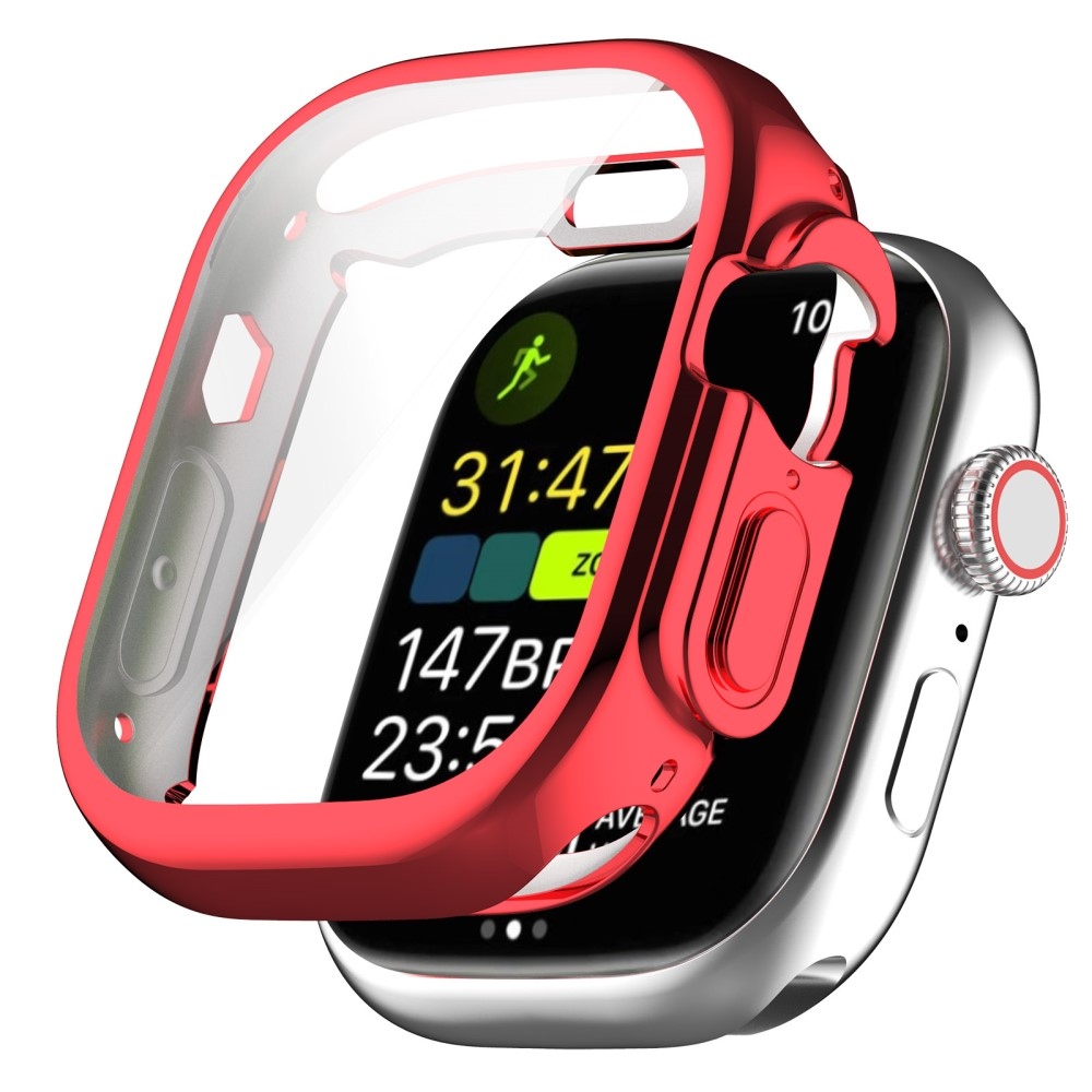 Puha, felpattintható gél védőtok az Apple Watch Ultra/Ultra 2 49 mm-es órájához - piros színű