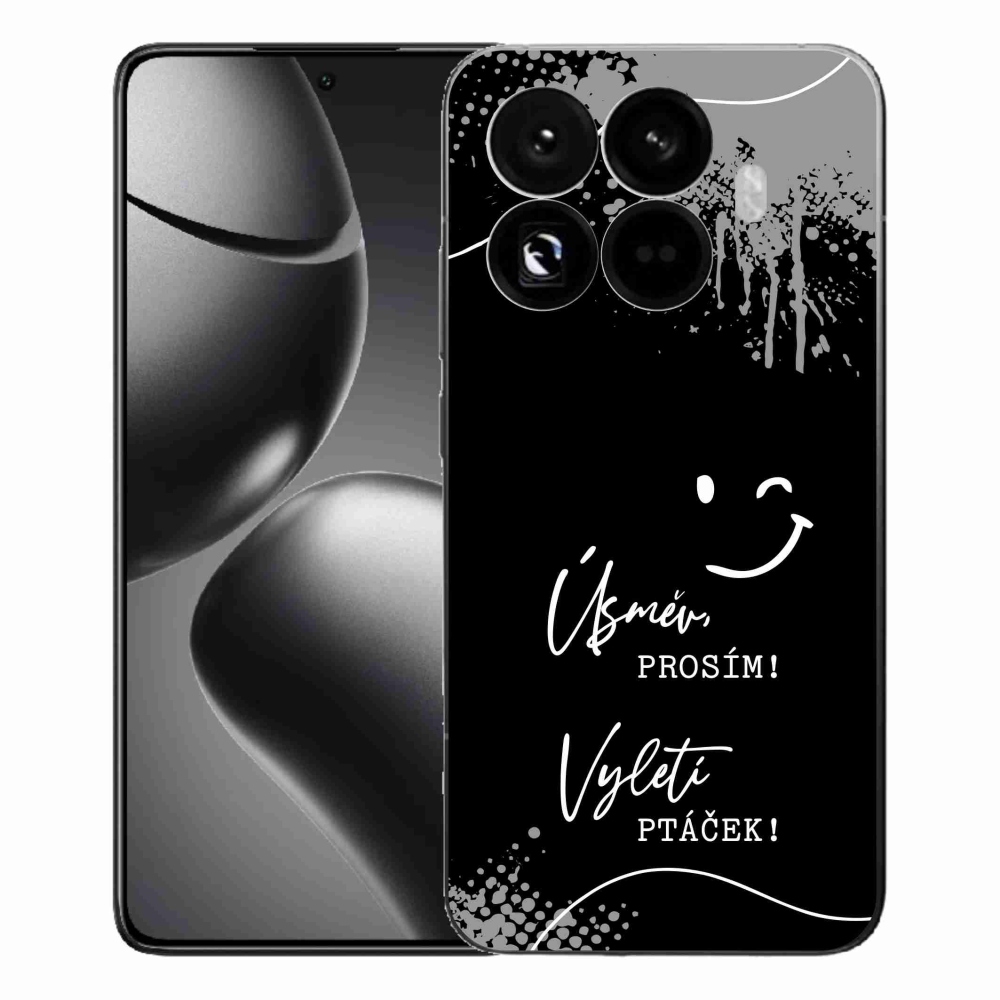 Gél borító mmCase a Xiaomi 15T Pro számára - vicces szöveg 4 fekete háttérrel