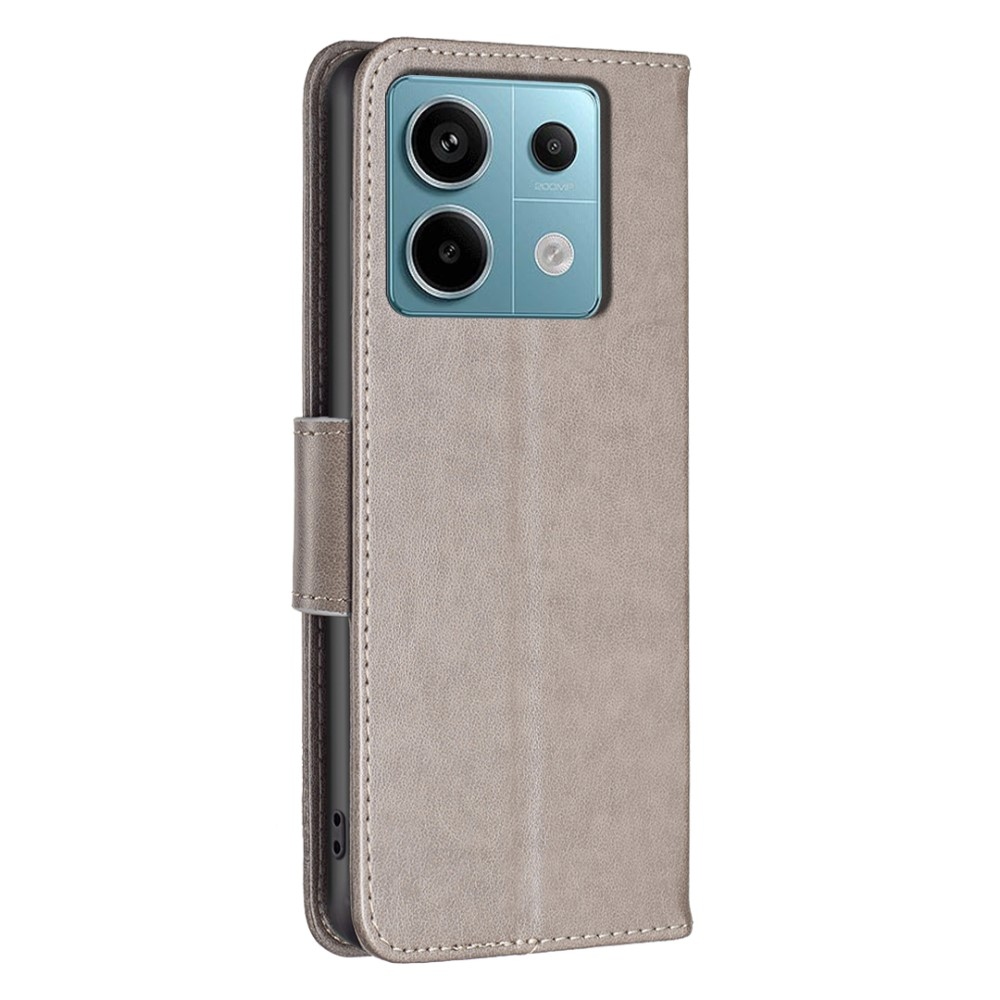 Pillangó könyv tok Xiaomi Redmi Note 13 Pro 4G/Poco M6 Pro - szürke