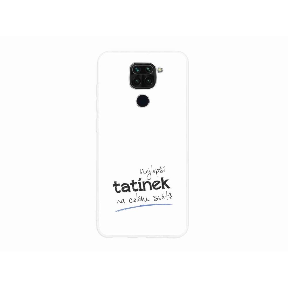 Gél borító mmCase a Xiaomi Redmi Note 9-hez - legjobb apuci 4 fehér háttérrel