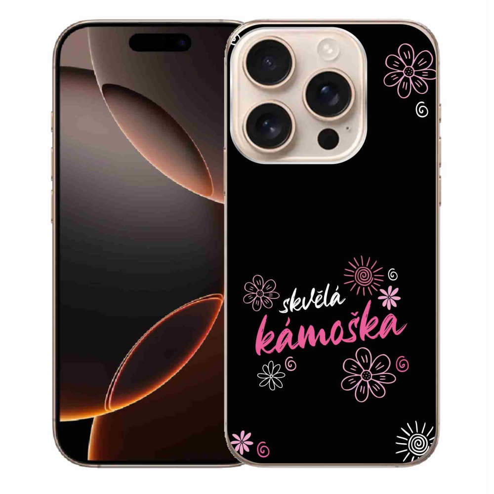 Gél borítás mmCase iPhone 16 Pro Max készülékhez - nagyszerű haver fekete háttérrel