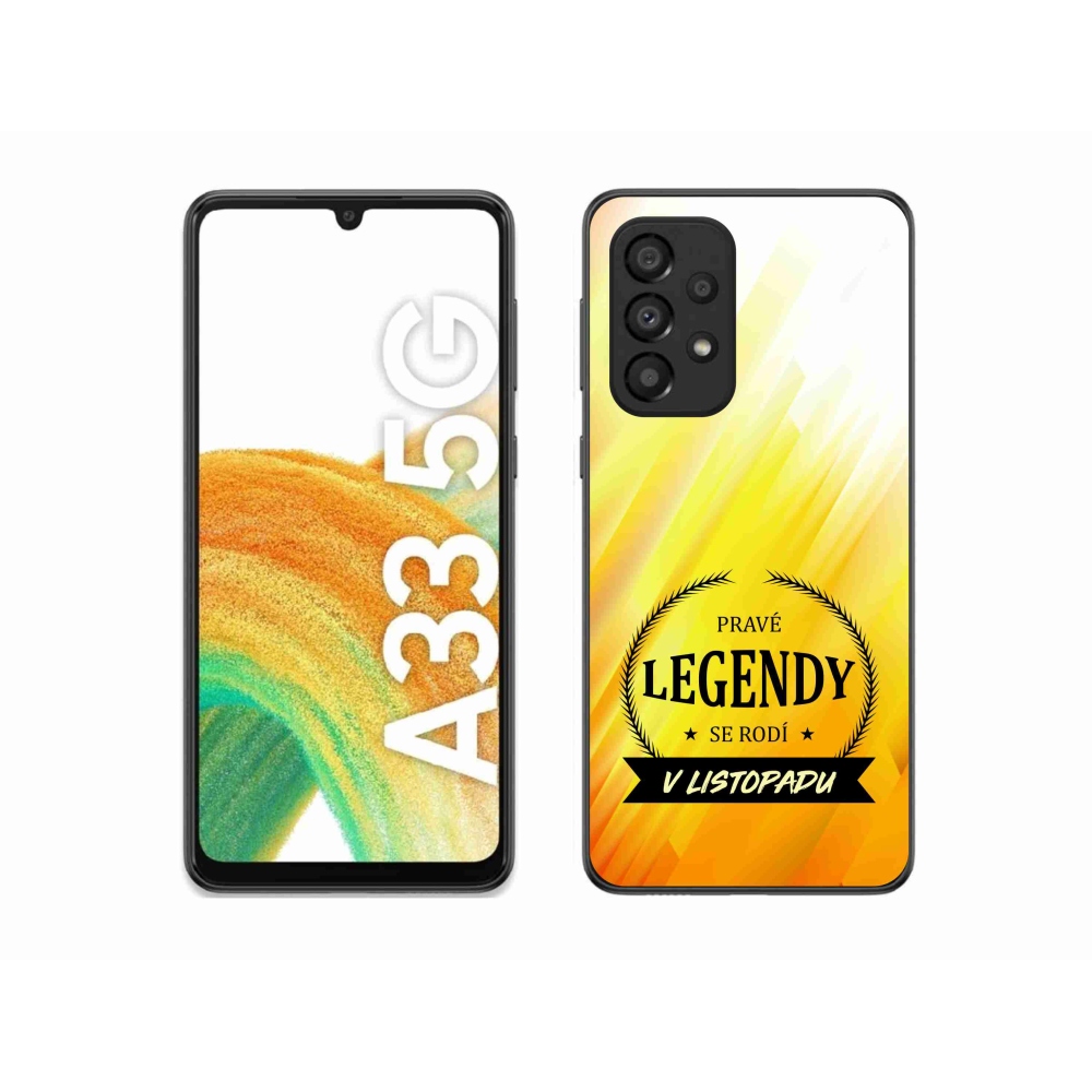 Gél borítás mmCase Samsung Galaxy A33 5G - Legendák novemberben sárga háttérrel
