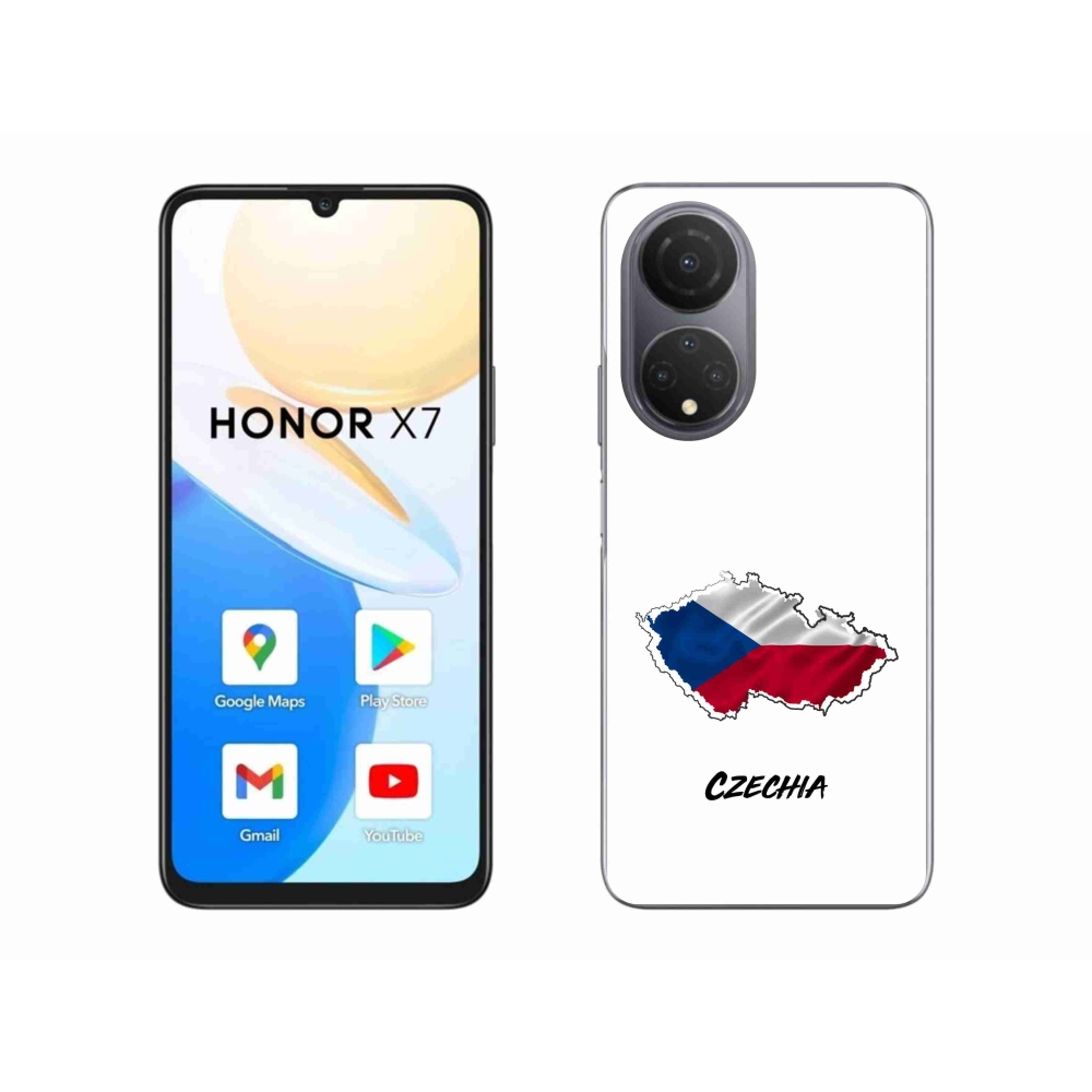 Gél borítás mmCase a Honor X7-hez - Csehország fehér háttér