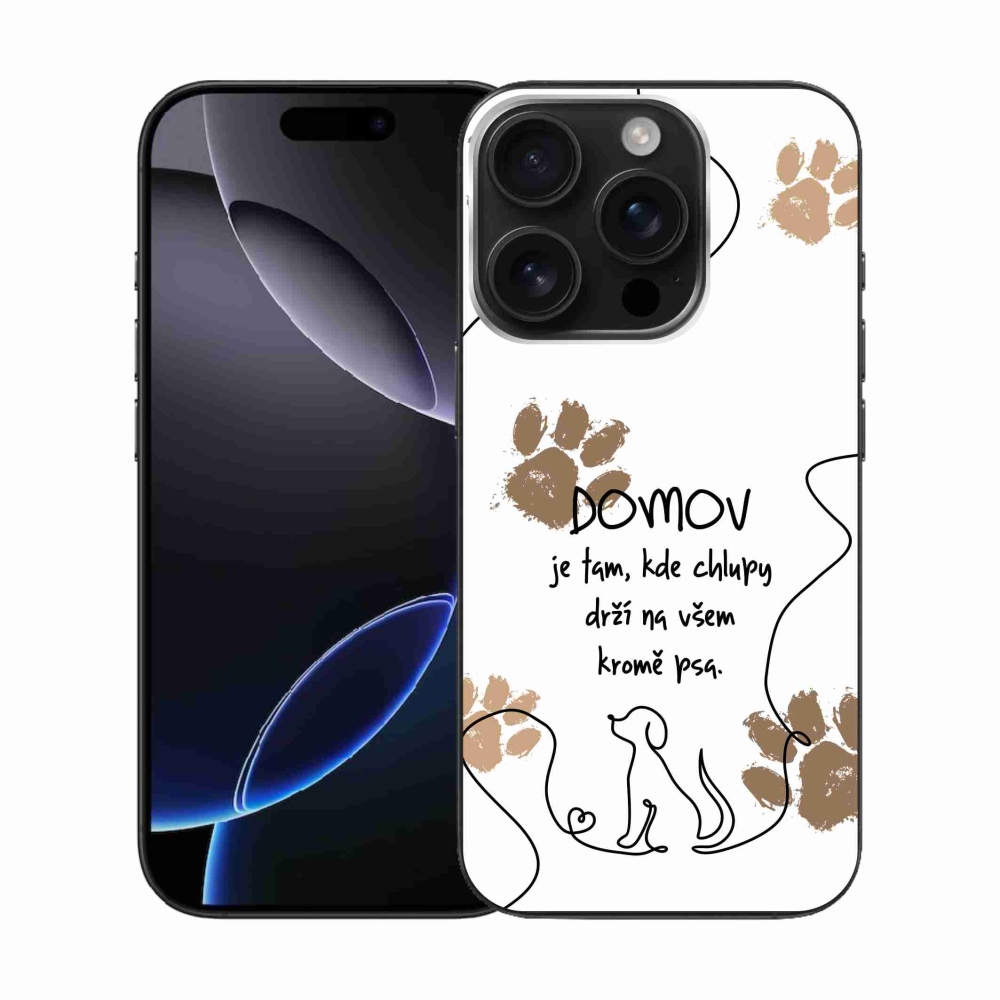 Gél borítás mmCase iPhone 16 Pro készülékhez - kutya motívum fehér háttérrel