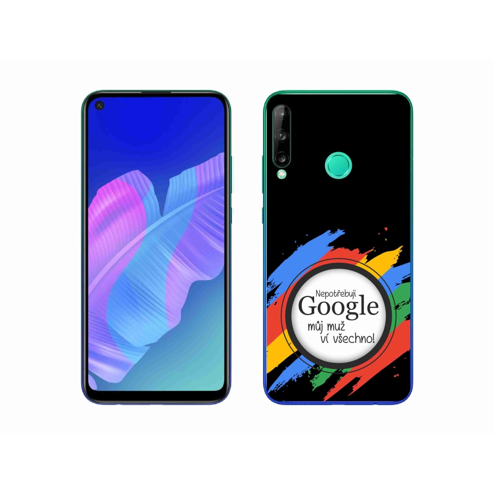 Gél borítás mmCase a Huawei P40 Lite E - az ember mindent tud fekete háttérrel