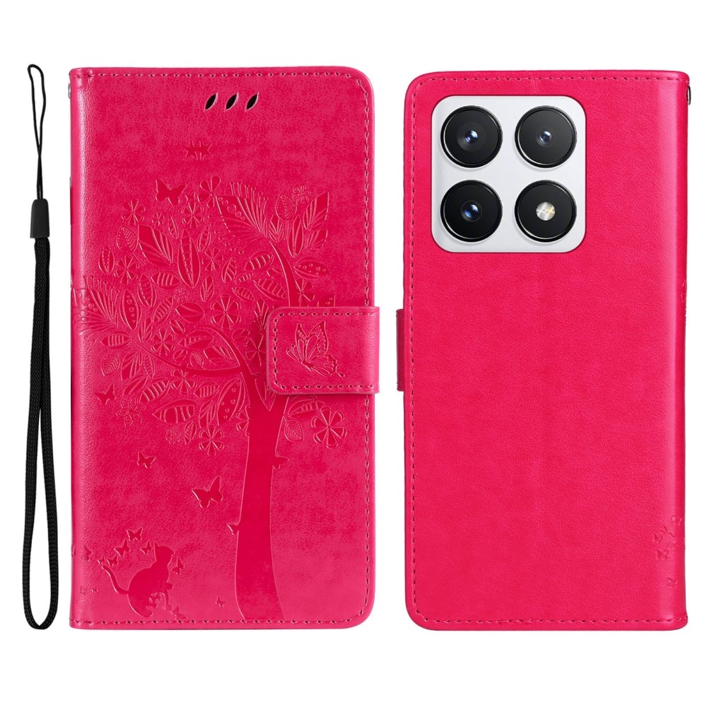 Fák könyve tok Xiaomi 14T Pro - rózsaszínű