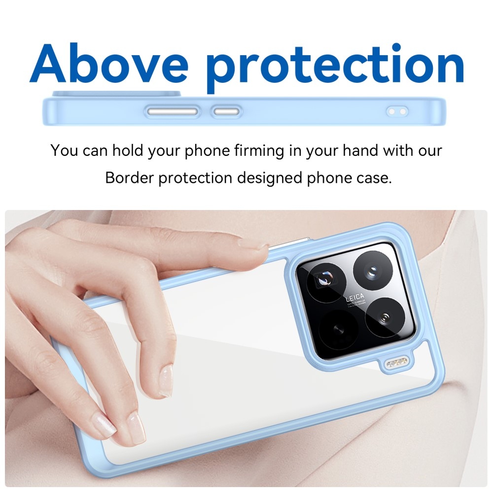 Gél tok fix hátlappal Xiaomi 15 Pro-hoz - kék