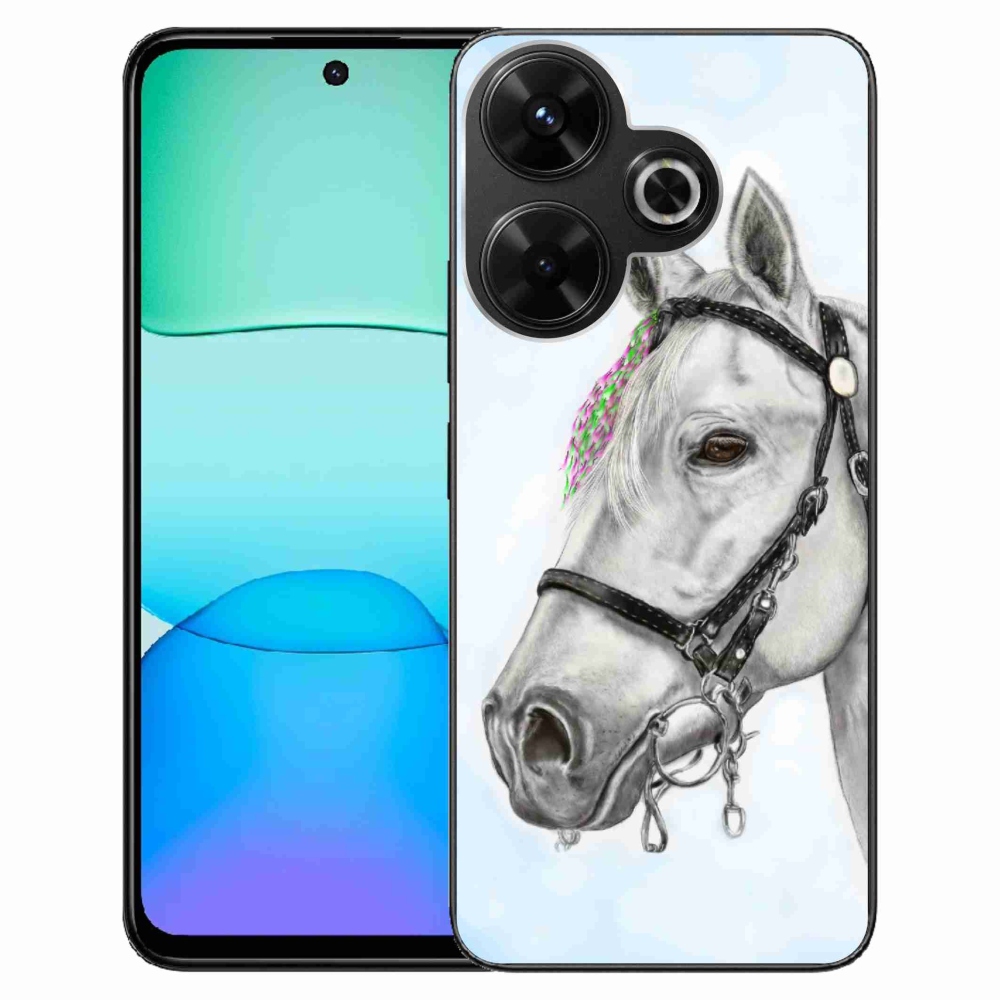 Gél borítás mmCase a Xiaomi Redmi 13 4G/Poco M6 4G - fehér ló 1