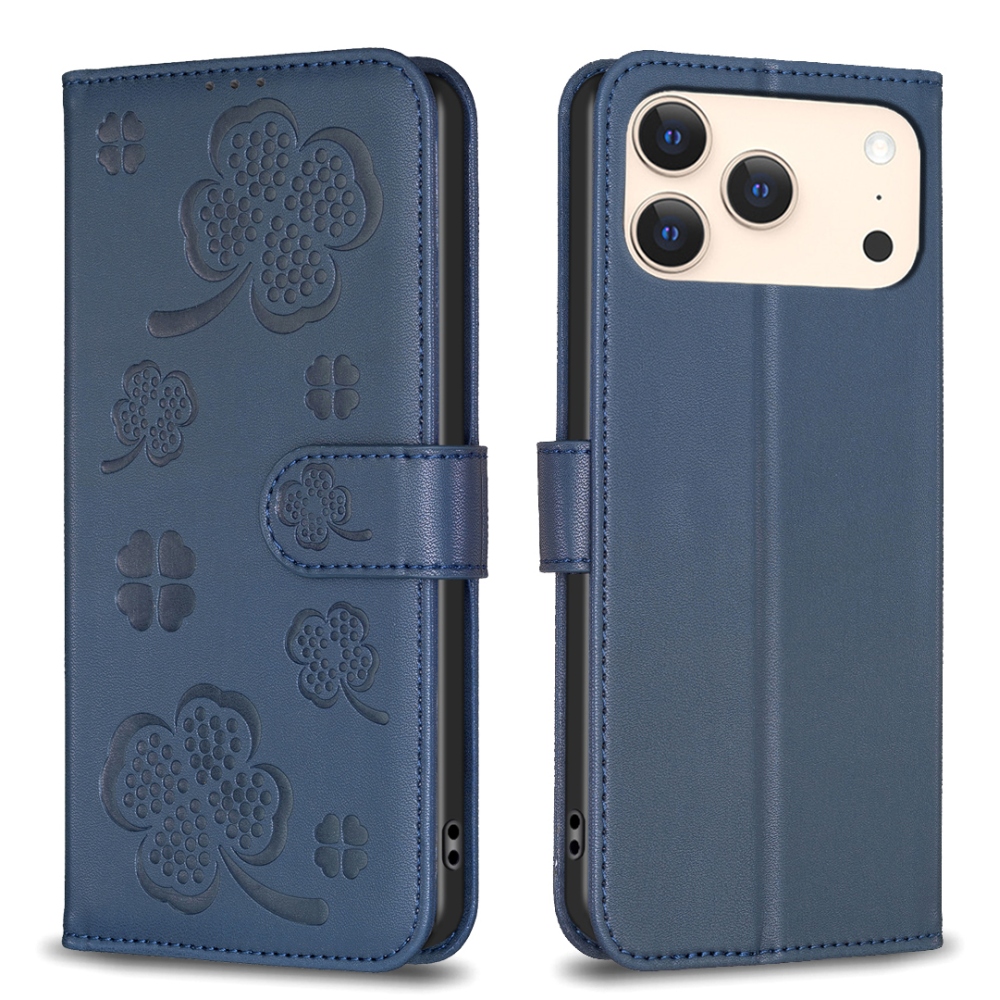 Clover könyv tok iPhone 17 Pro Max készülékhez - kék