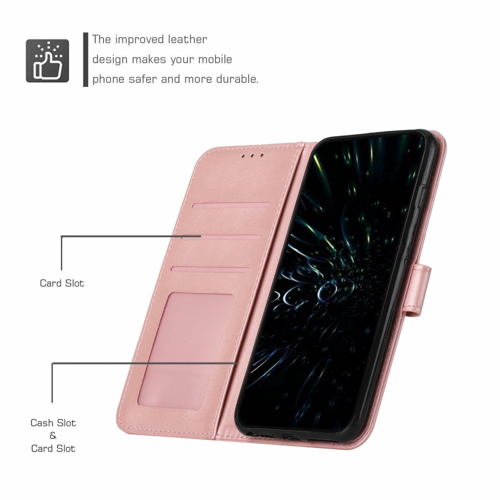 Line könyvtáska a Realme C75 készülékhez - rózsaarany
