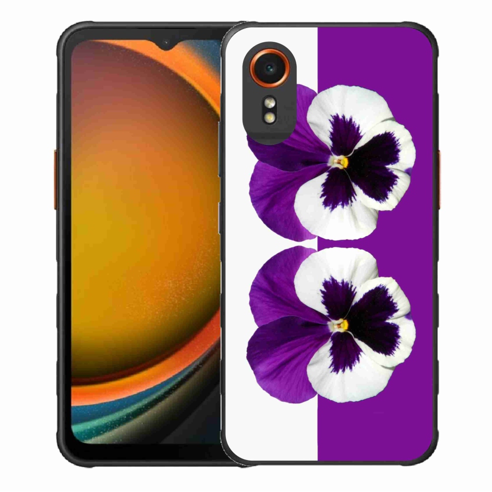 Gél borítás mmCase Samsung Galaxy Xcover 7 készülékhez - lila és fehér virág