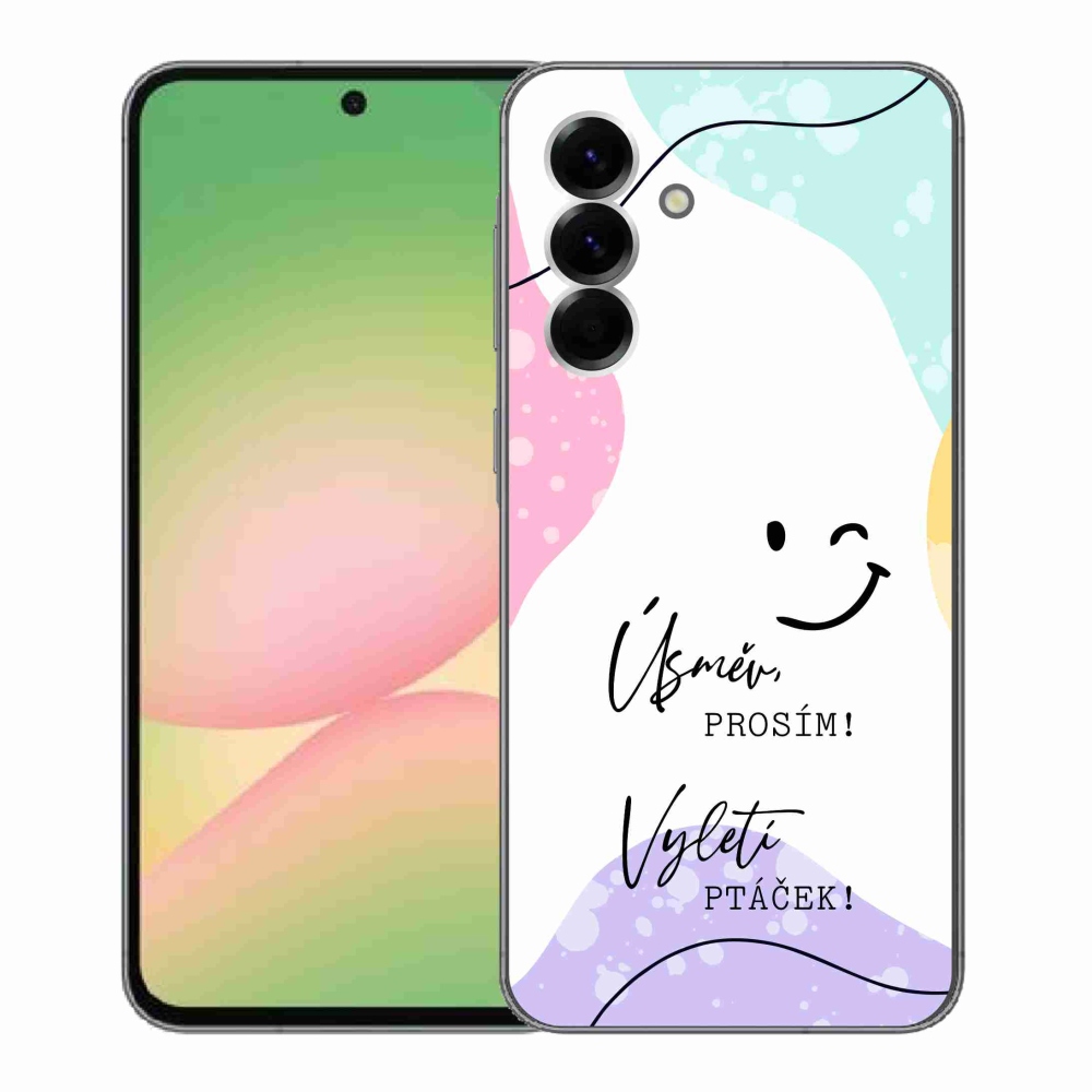 Gél borító mmCase Samsung Galaxy A56 5G - vicces szöveg 4 fehér háttérrel