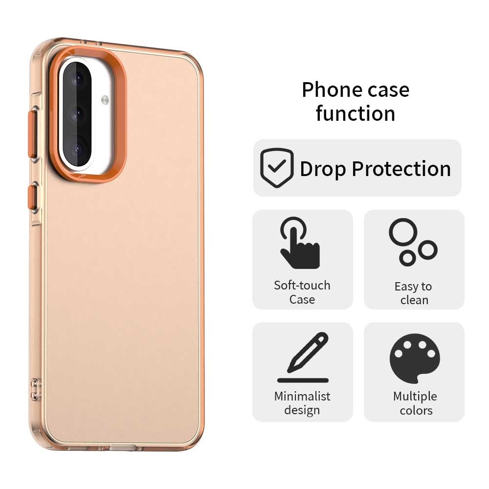Candy matt zselés tok Samsung Galaxy A36 5G/A56 5G - narancssárga színben
