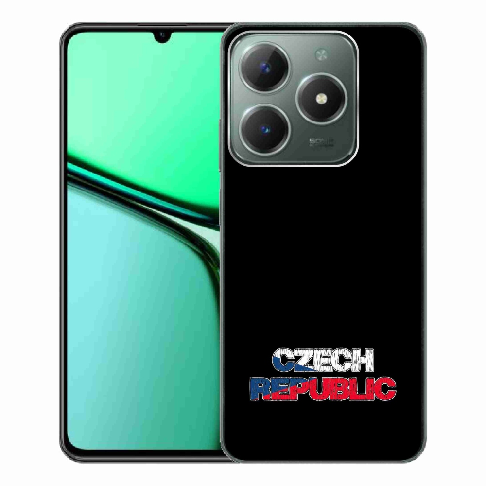 Gél borító mmCase a Realme C61 készülékhez - Csehország fekete háttér