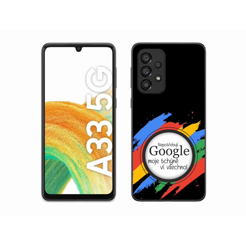 Gél borítás mmCase Samsung Galaxy A33 5G - anyós mindent tud fekete háttérrel