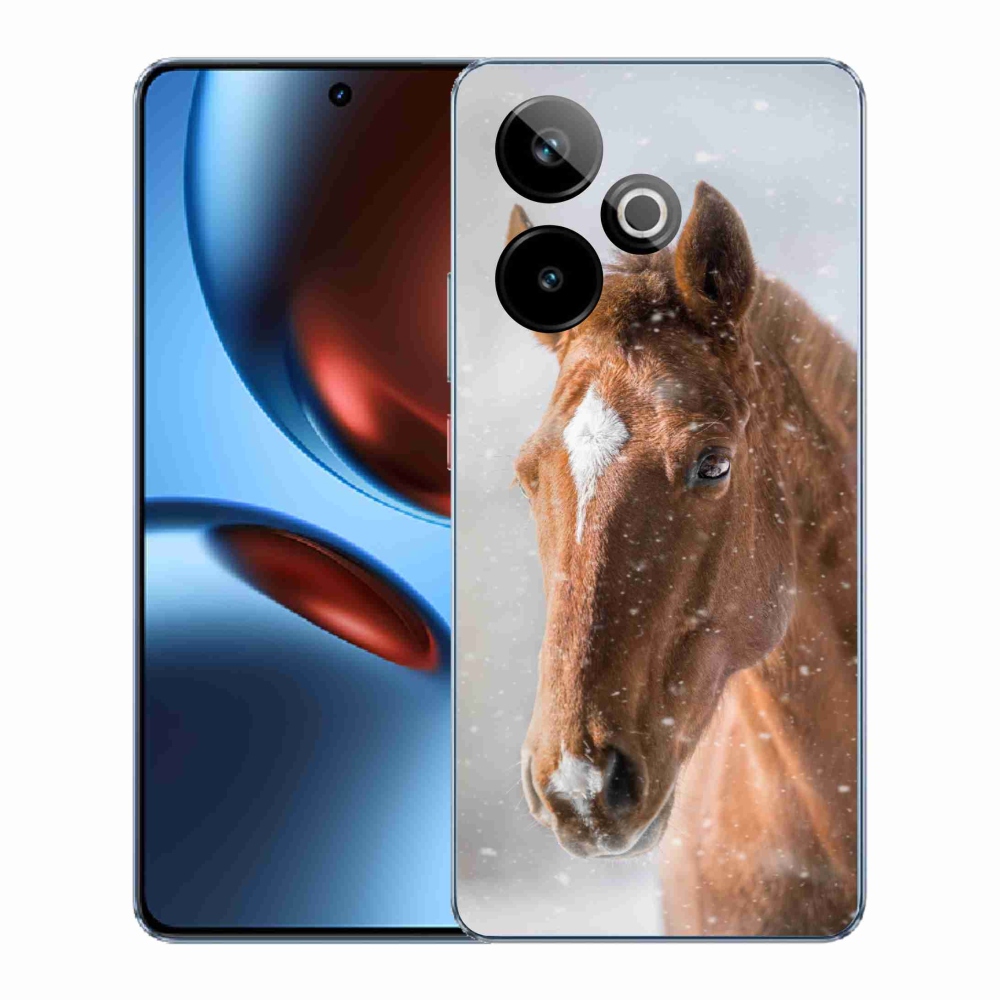 Rugalmas zselés tok mmCase képpel a Realme GT 7 5G/GT 7T 5G - barna ló 2