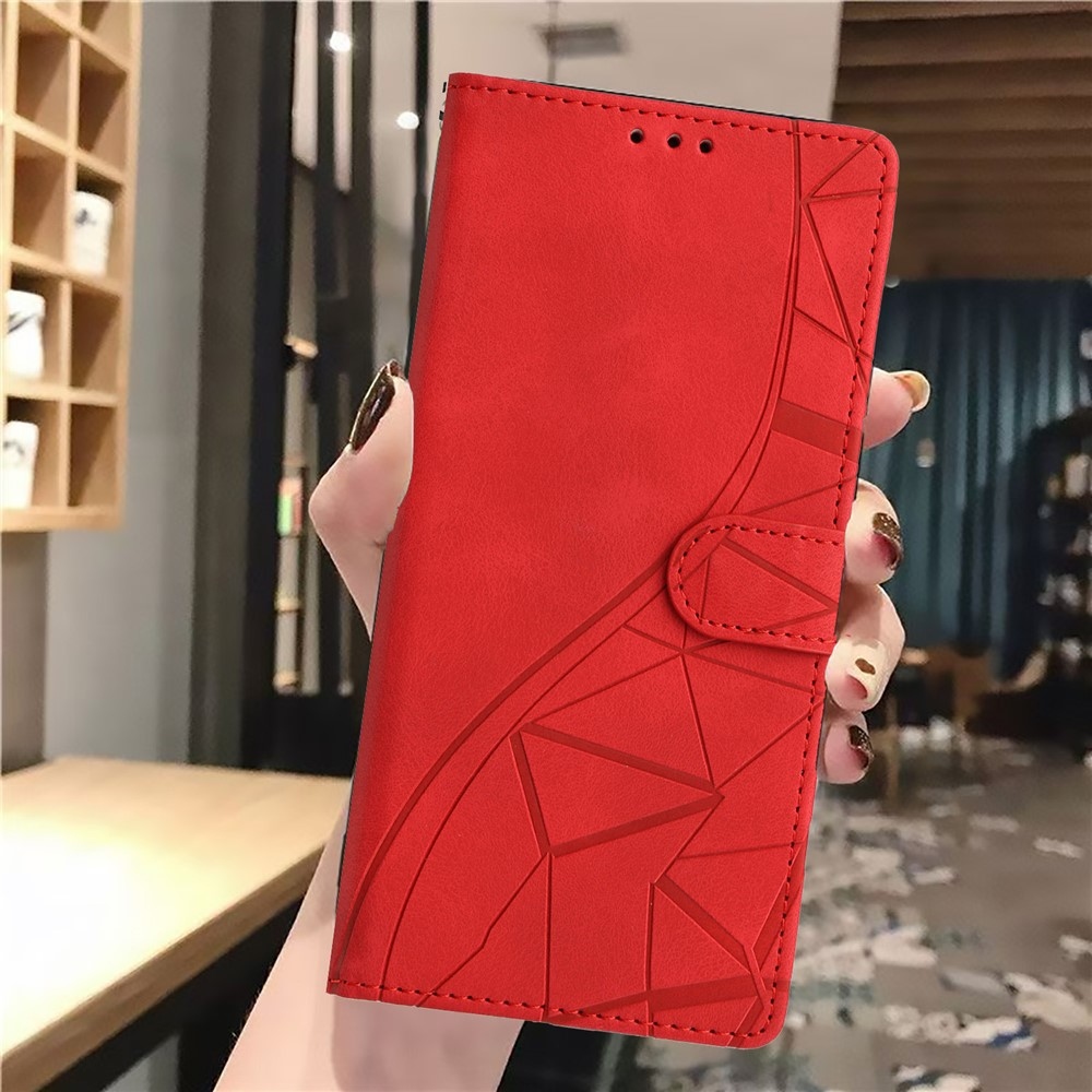 Háromszögek könyv tok Xiaomi 15T-hez - piros
