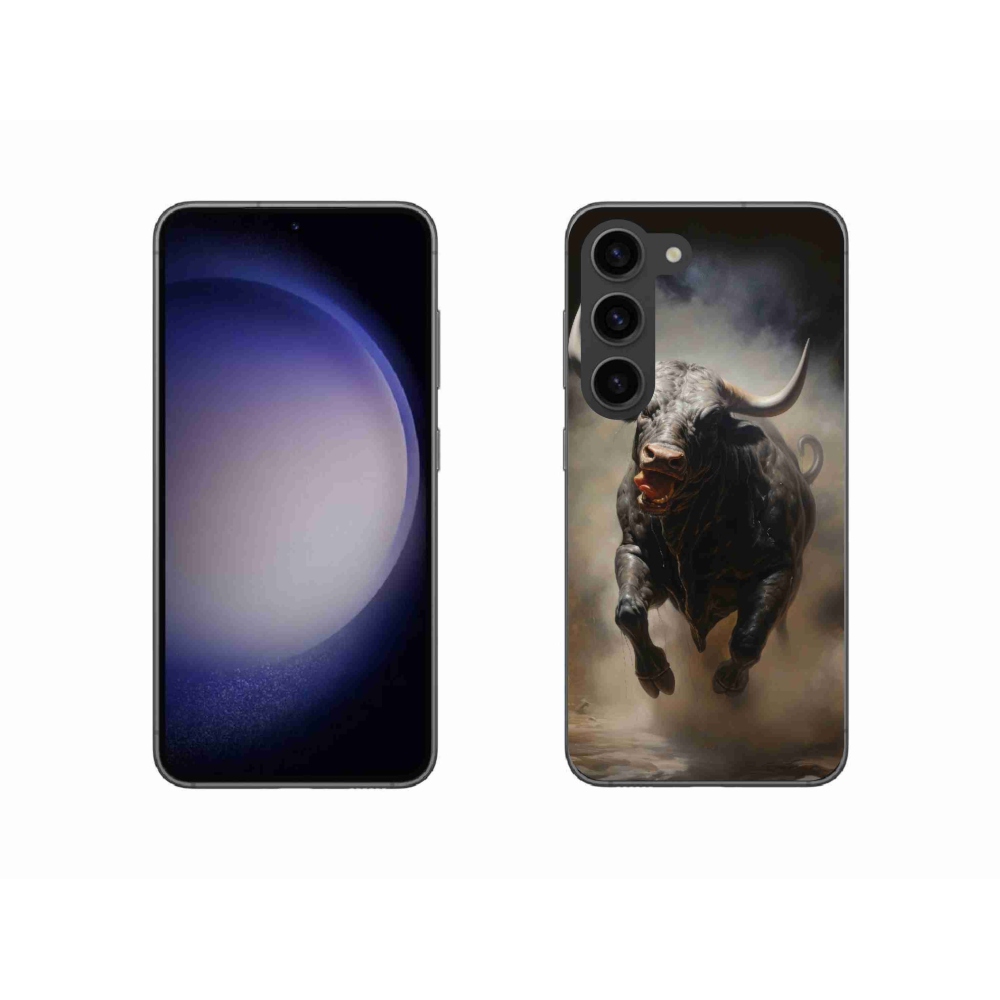 Gél borítás mmCase Samsung Galaxy S23 5G - dühös bika - Samsung Galaxy S23 5G számára