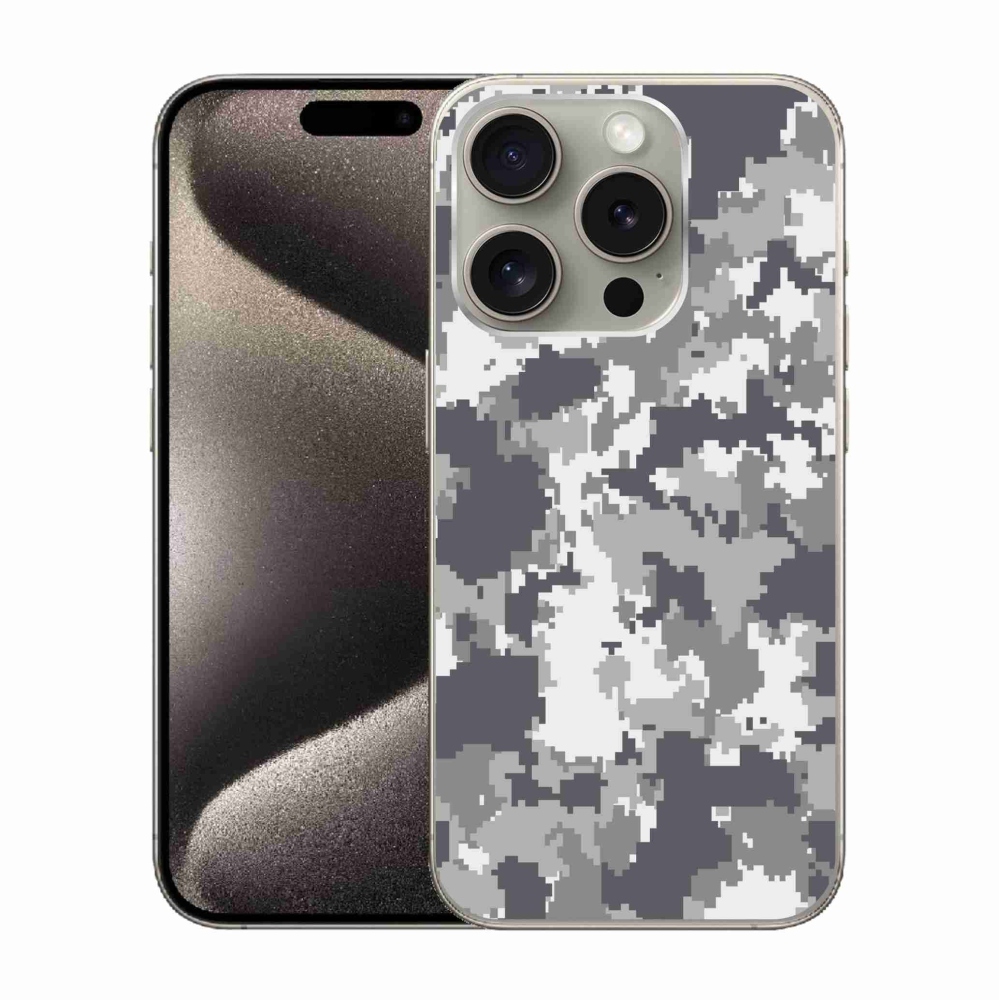 Zselés borítás mmCase iPhone 15 Pro készülékhez - terepszínű minta 2