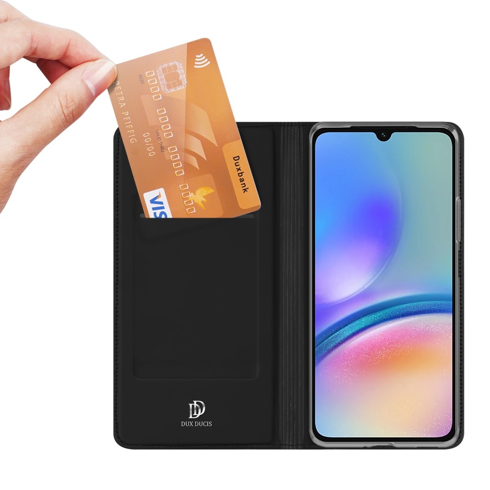 DUX könyvtáska Samsung Galaxy A05s készülékhez - fekete