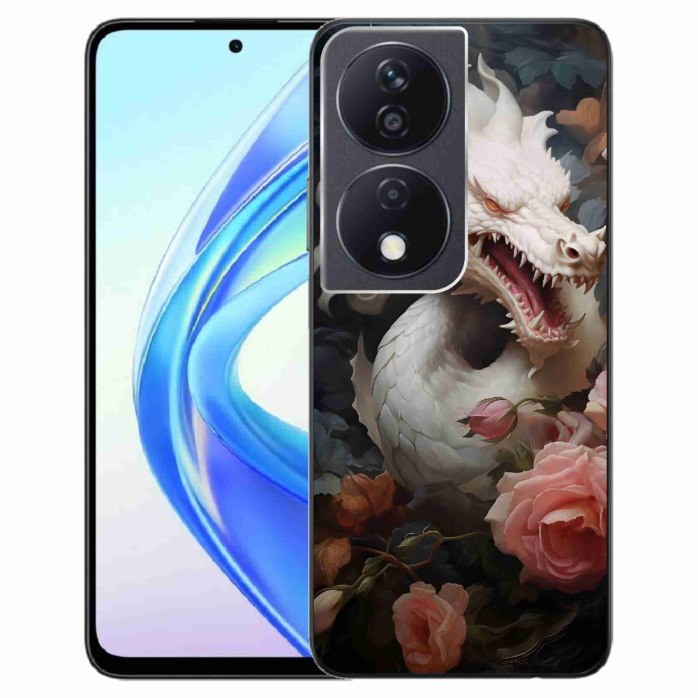 Gél védőhuzat mmCase a Honor X7b/Honor 90 Smart készülékhez - fehér sárkány