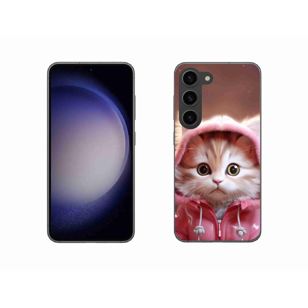 Gél borító mmCase Samsung Galaxy S23 5G - aranyos cica 3