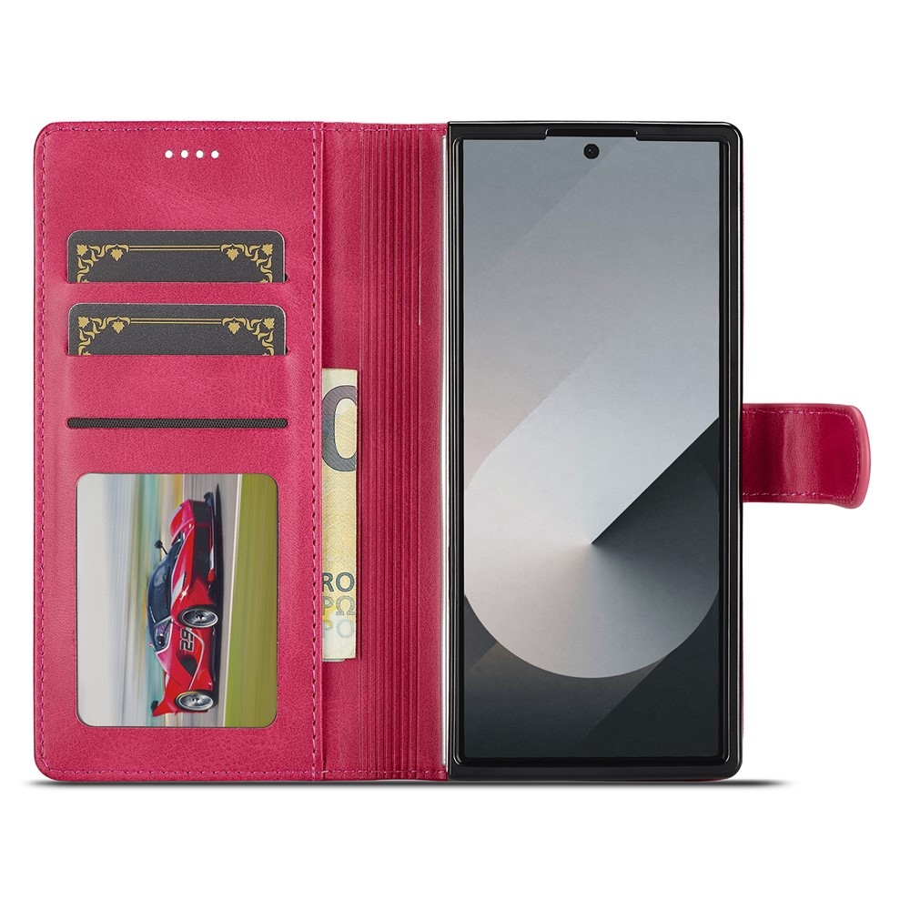 IMEEKE könyv tok Samsung Galaxy Z Fold7 5G - rózsaszín - rózsa
