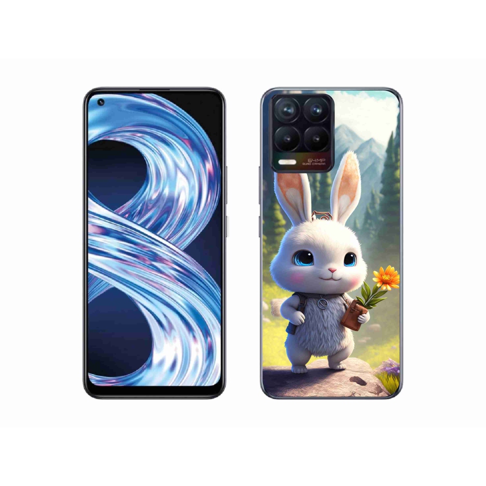 Gél borítás mmCase a Realme 8 Pro számára - aranyos nyuszi