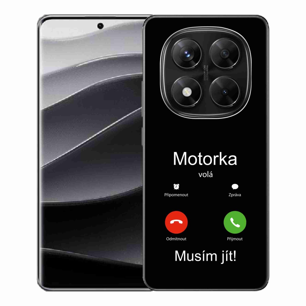 Gél borítás mmCase a Xiaomi Redmi Note 14 Pro 5G/Poco X7 5G - motoros hívások fekete háttérrel