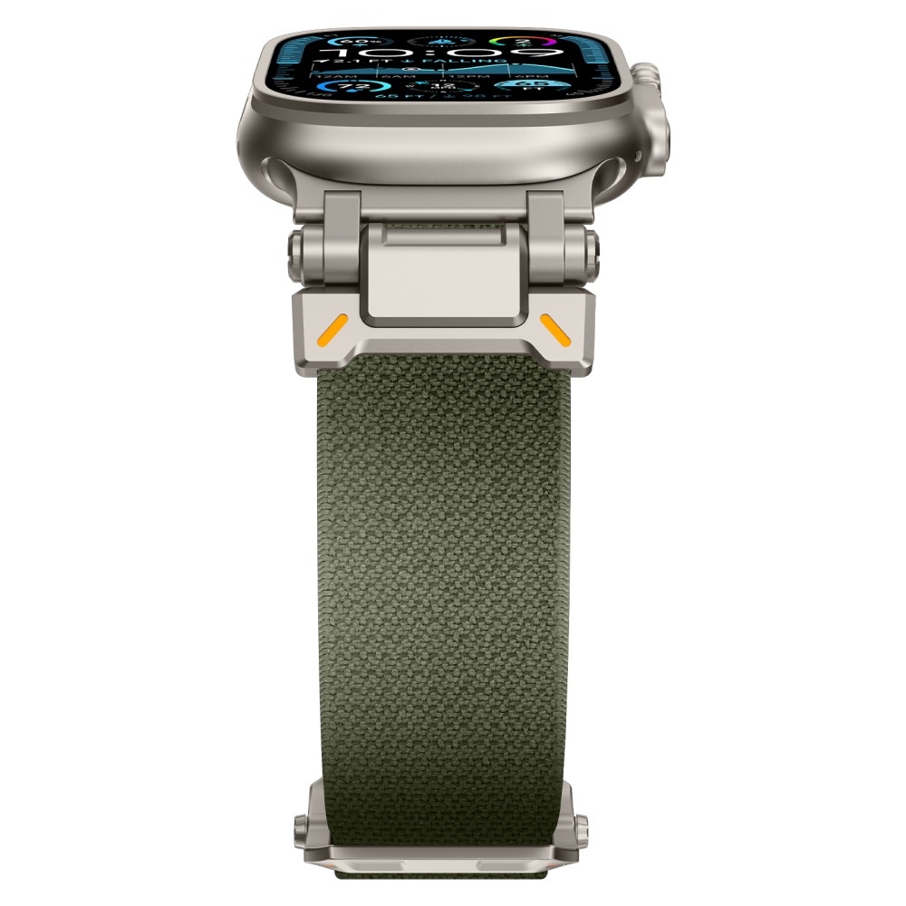 Titán nejlon szíj Apple Watch Ultra/Ultra 2 49mm/SE/SE 2022/2023 44mm/10 46mm/9/8/7 45mm/6/5/4 44mm/3/2/1 42 mm-es Apple Watch Ultra/Ultra 2 órához - zöld színű