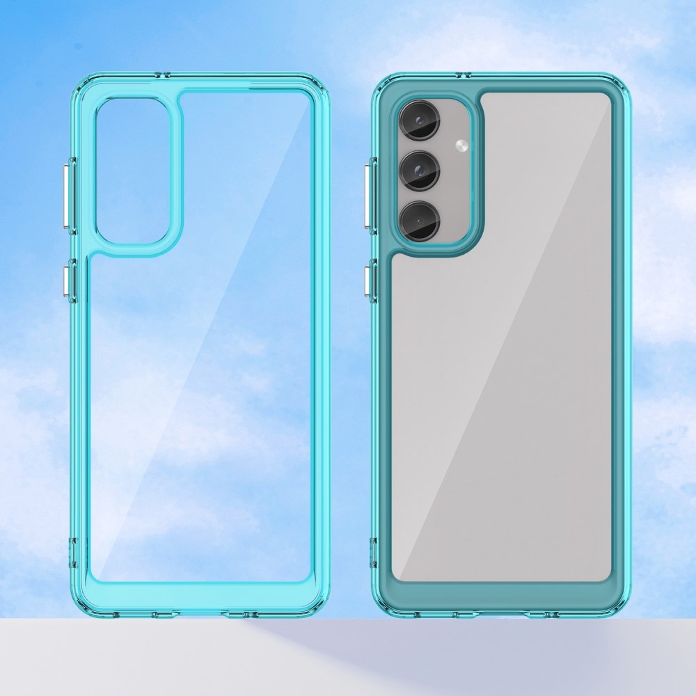 Gél tok kemény hátlappal a Samsung Galaxy M55 5G készülékhez - világoskék színben