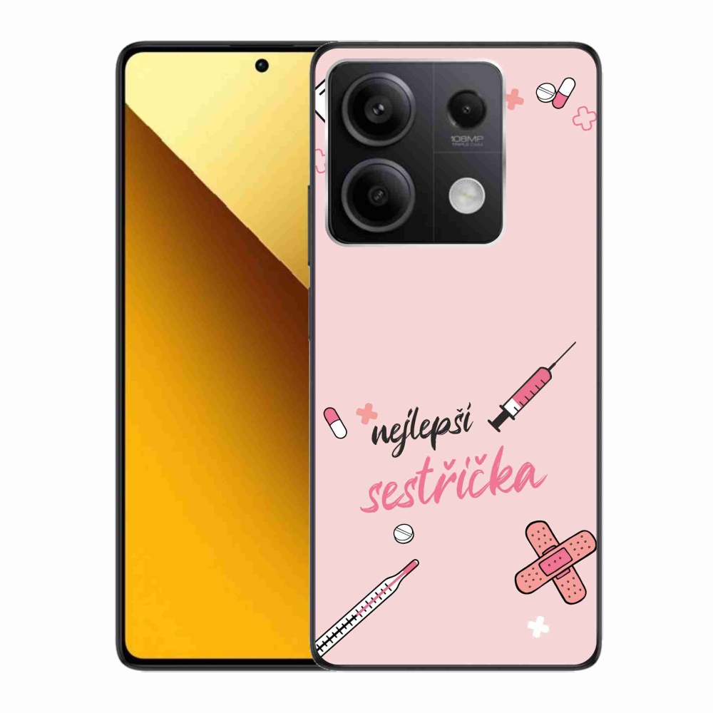 Gél borító mmCase a Xiaomi Redmi Note 13 5G - legjobb kishúg rózsaszín háttérrel