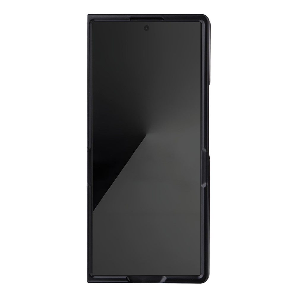Műbőrrel borított műanyag tok Samsung Galaxy Z Fold7 5G - barna színűre