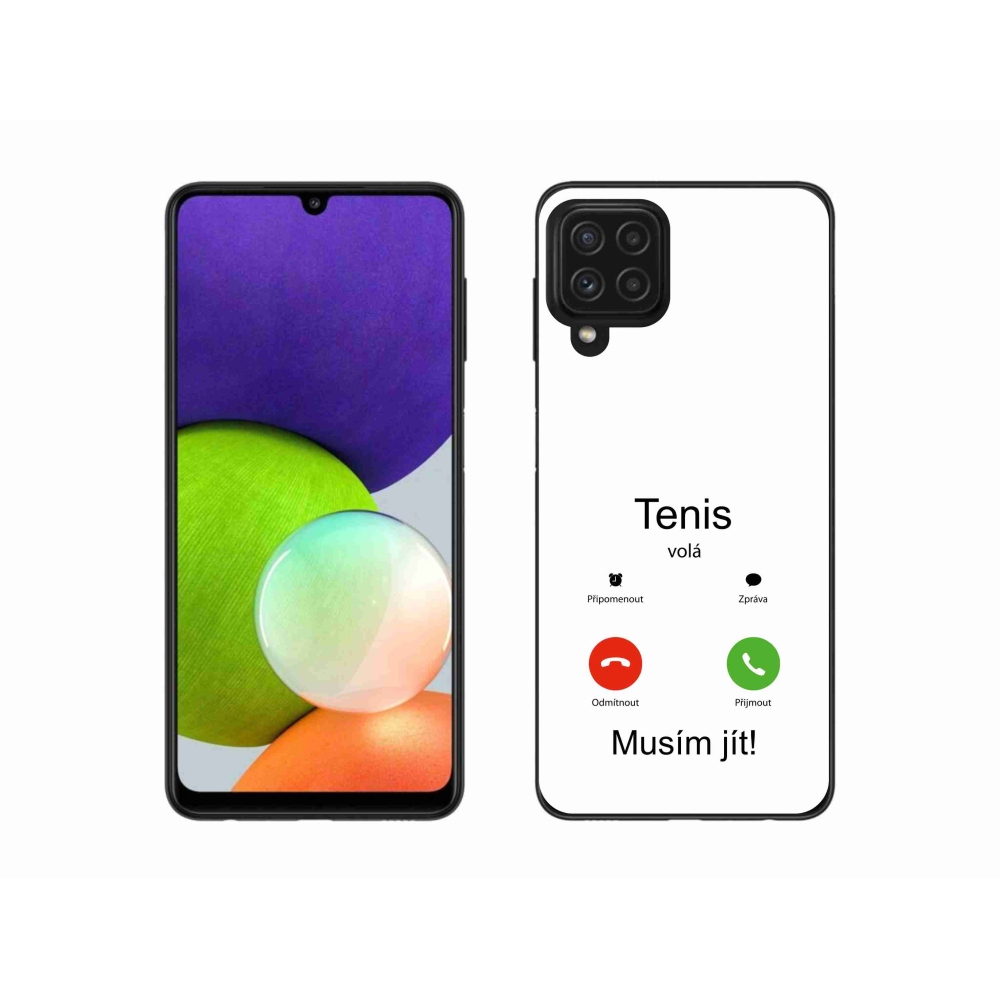 Gél borítás mmCase Samsung Galaxy A22 4G - tenisz hívások fehér háttérrel
