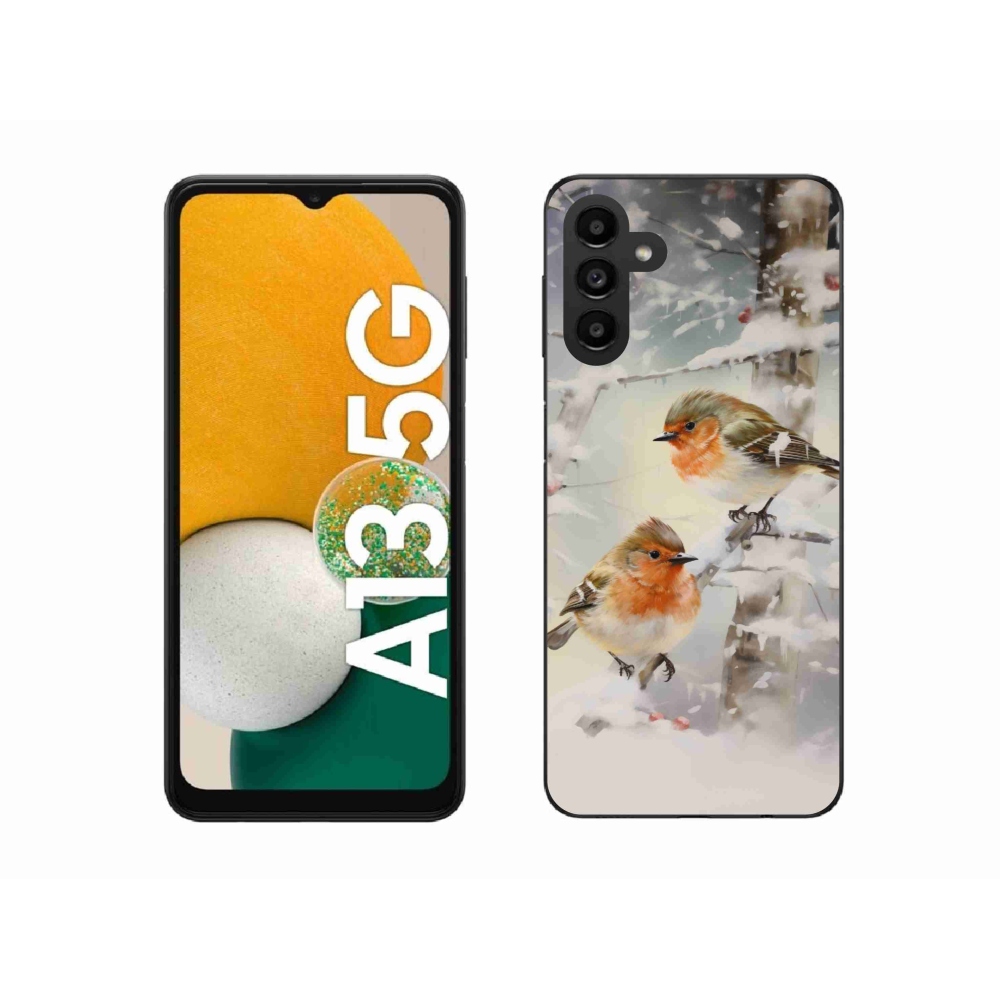 Gél borítás mmCase Samsung Galaxy A13 5G - madarak télen