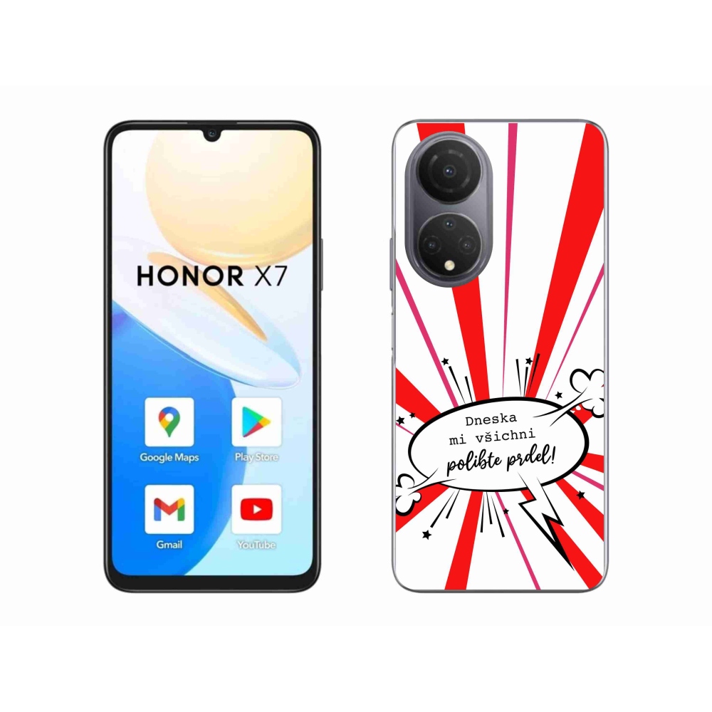 Gél borító mmCase a Honor X7-hez - vicces szöveg 15 fehér háttérrel