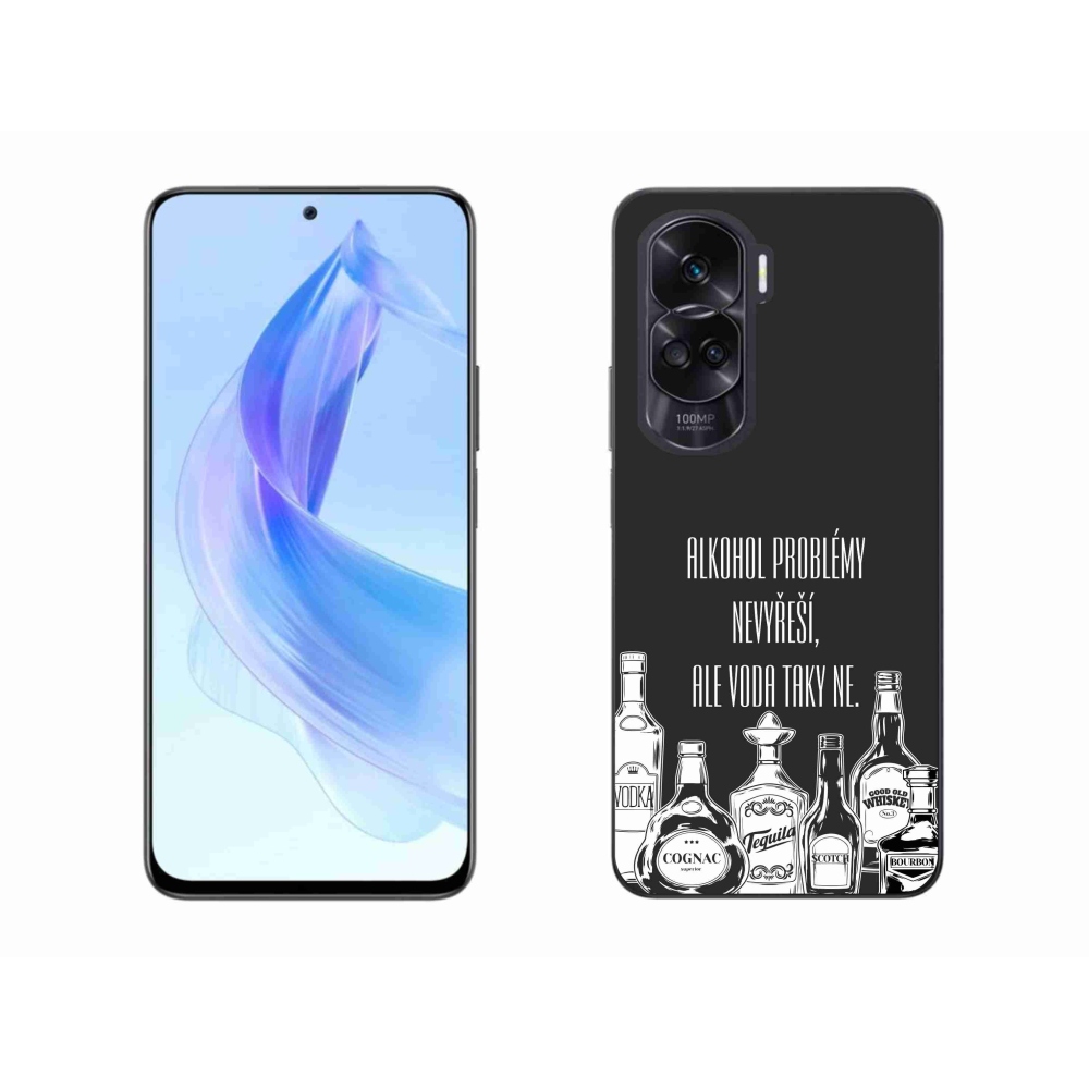 Gél borító mmCase a Honor 90 Lite-hoz - vicces szöveg fekete háttérrel