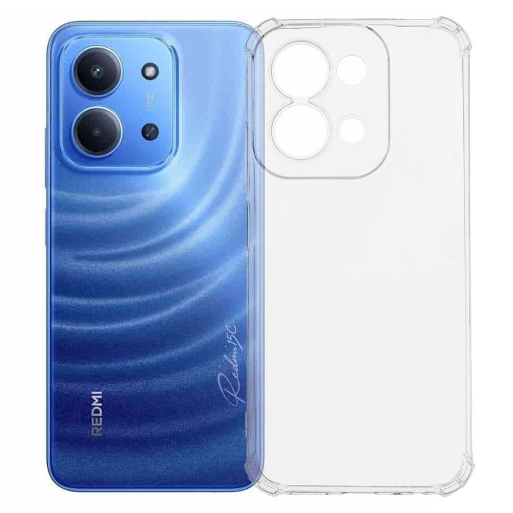 Átlátszó zselés tok megerősített sarkokkal a Xiaomi Redmi 15C 4G/5G (173mm) készülékre