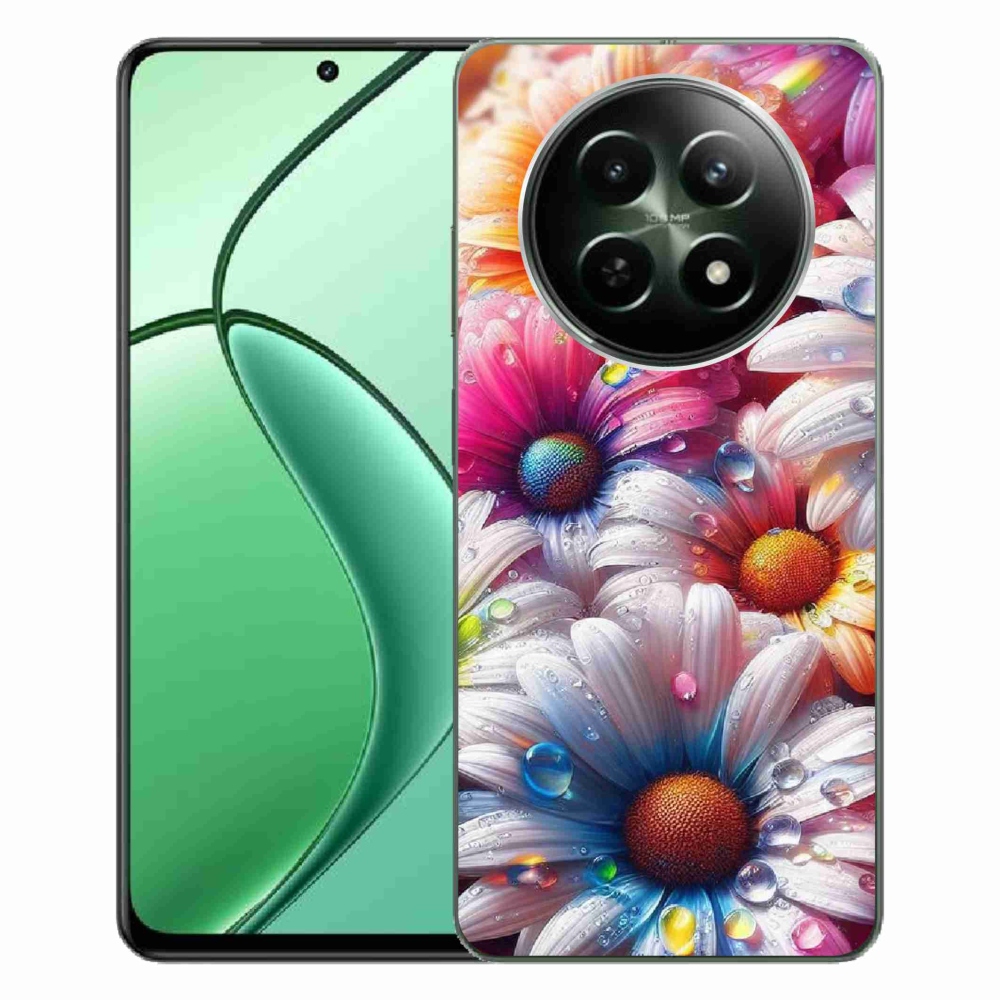 Zselés borítás mmCase a Realme 12 5G/12x 5G készülékhez - színes margaréták