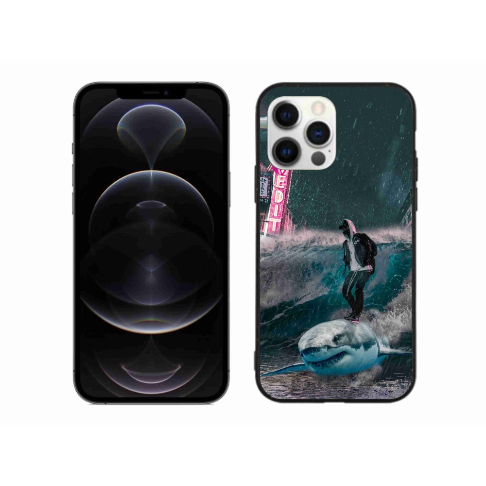 Zselés borítás mmCase iPhone 12 Pro Max készülékhez - cápa