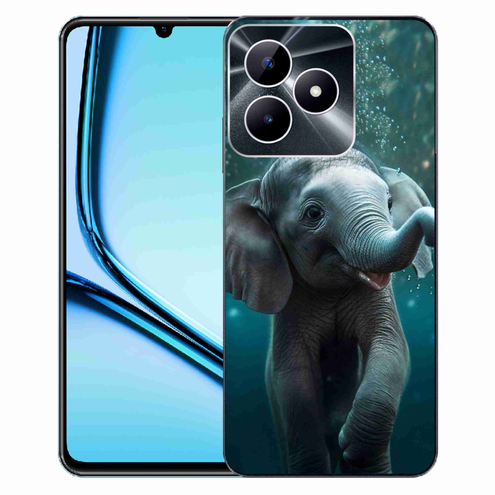 Zselés borítás mmCase a Realme Note 50 készülékhez - elefánt a víz alatt