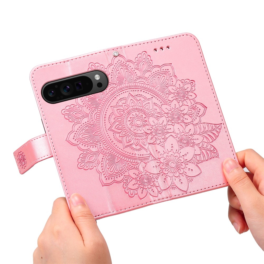 Mandala könyv tok a Google Pixel 10 Pro XL/Pixel 9 Pro XL készülékhez - rózsaszín